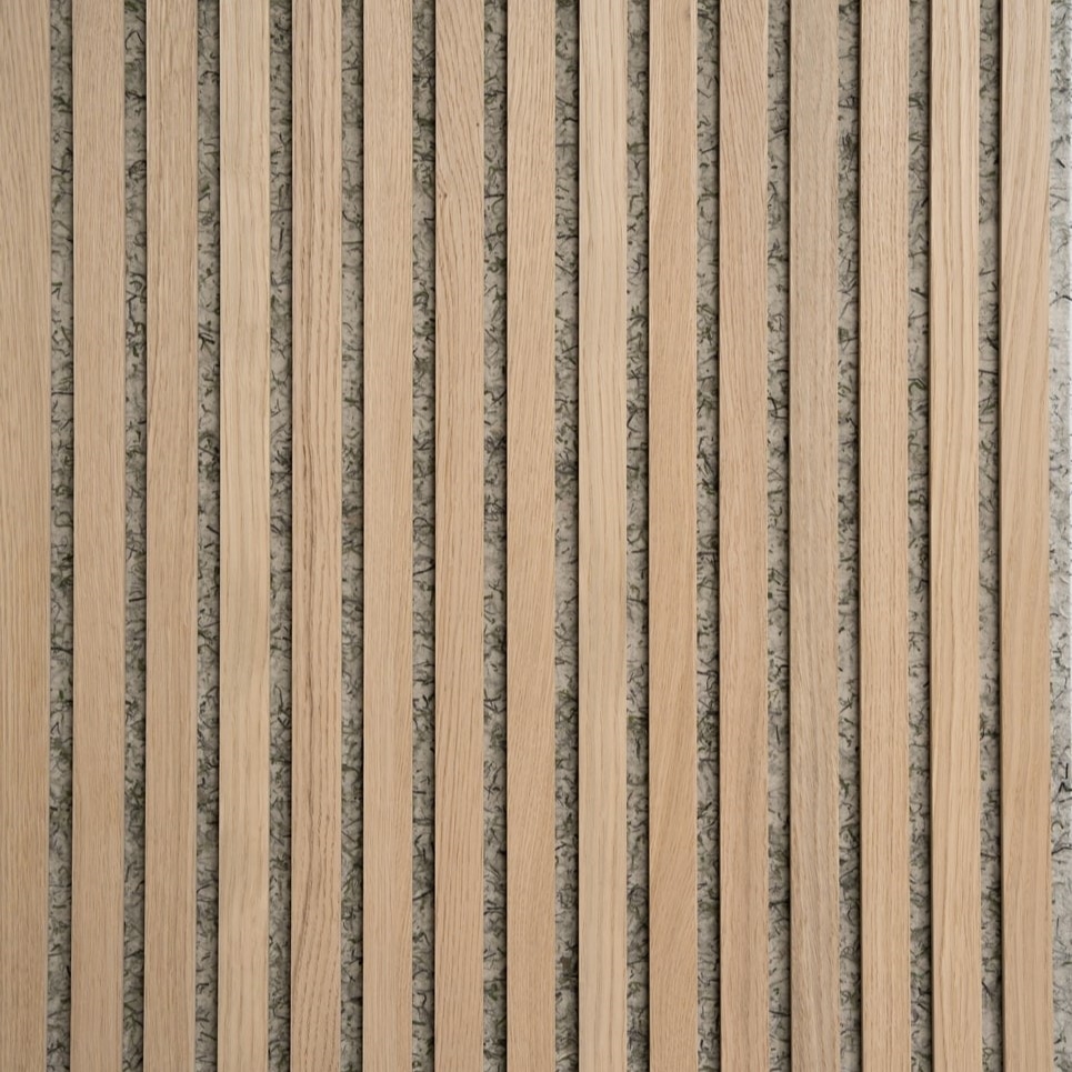 Acoustic panel Green Option - Oak on brown MDF 60 x 240 cm