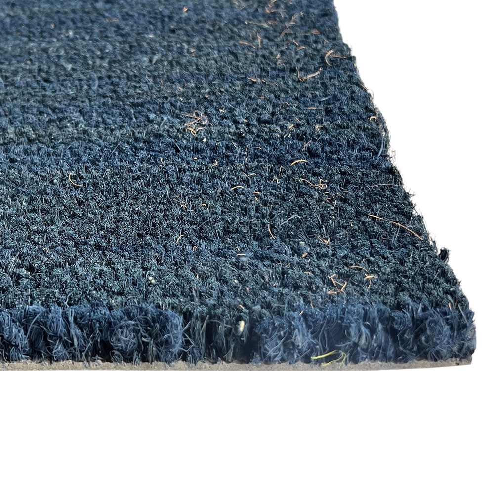 Blue coconut mat cut to size